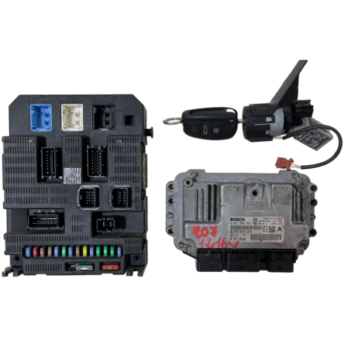 KIT CENTRALINA MOTORE PEUGEOT 207 1° Serie 9662519580//9659285580//9663123280 Diesel 1.4 (06>09) 3655025 KIT CENTRALINA MOTORE PEUGEOT 207 1° Serie 9662519580//9659285580//9663123280 Diesel 1.4 (06>09) 3655025