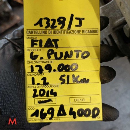 Motore 169A4000 179.000 km FIAT PUNTO 199 2012-2018 1.2 BENZINA 51kW (104067)
