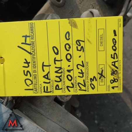 Motore 188A5000 km 207000 per Fiat Punto Mk2 188 1999-2003 1.2 benzina (82768)