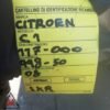 Motore 1KR 117.000 km CITROEN C1 MK1 2005-2014 1.0 BENZINA 50kW usato (105038)