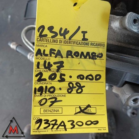 Motore 937A3000 205000 km Alfa Romeo 147 Mk2 2005-2010 1.9 diesel usato (83416) Motore 937A3000 205000 km Alfa Romeo 147 Mk2 2005-2010 1.9 diesel usato (83416)
