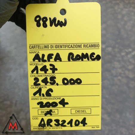 Motore AR32104 245.000 km ALFA ROMEO 147 MK1 2000-2005 1.6 BENZINA 88kW (104064)