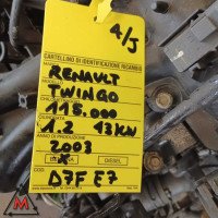 Motore D7FE7 115.000 km RENAULT TWINGO 1993-07 1.2CC BENZINA 43kW usato (91610) Motore D7FE7 115.000 km RENAULT TWINGO 1993-07 1.2CC BENZINA 43kW usato (91610)