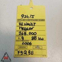 Motore F9Q B8 290.000 km RENAULT MEGANE 2002-2006 1.9 DIESEL 88kW usato (104197)
